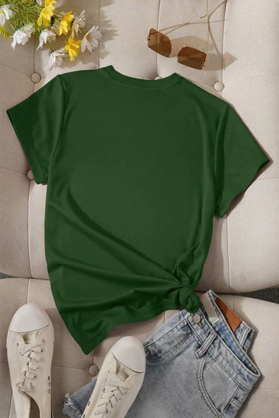 Pamuklu Papatya Kelebek Tasarım Tshirt - 10