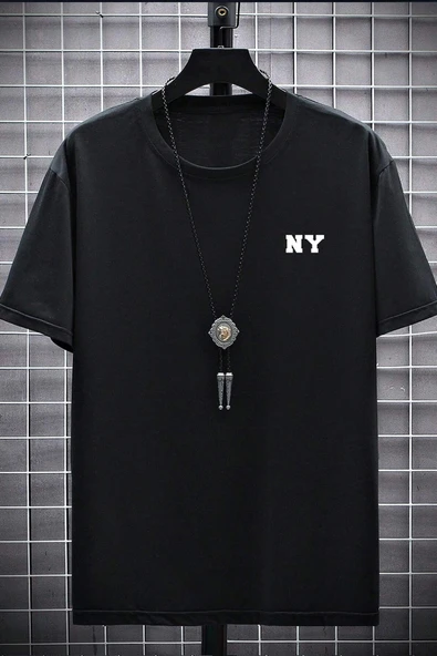Erkek Ny Baskılı Oversize Tshirt - 2