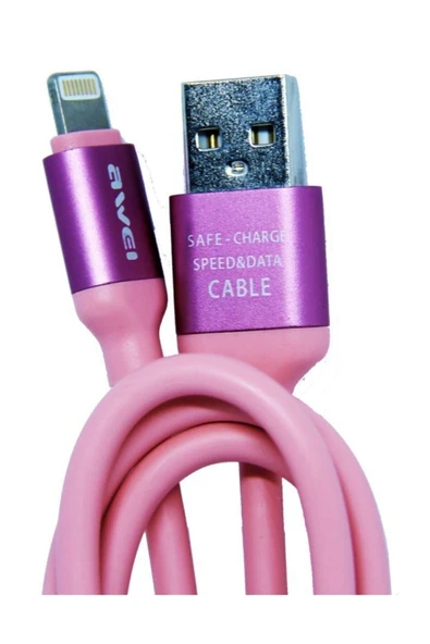 Cl-80 Lightning 1 Metre Hızlı Şarj Ve Data Kablo - Pembe - 2