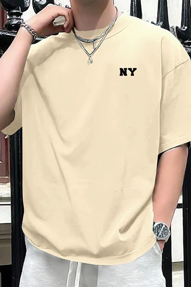 Erkek Ny Baskılı Oversize Tshirt - 7