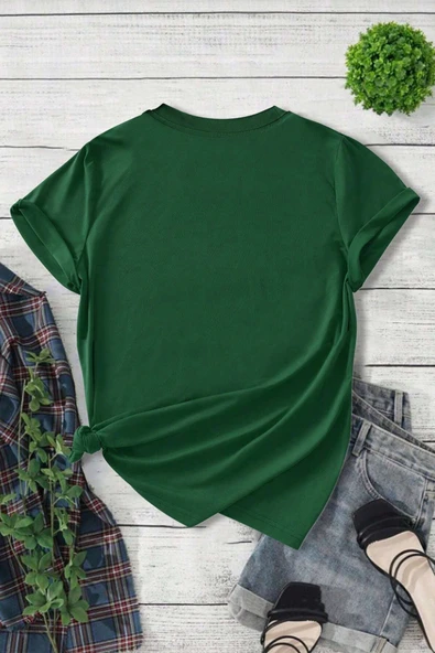 Unisex Leopar Kalp Baskılı Oversize T-shirt - 6