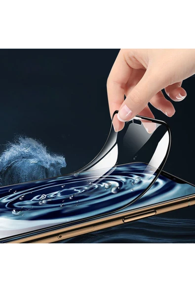 Samsung Galaxy A54 Uyumlu Tam Kapatan Şeffaf Esnek Seramik Kırılmaz Nano Cam Ekran Koruyucu - Resim 2