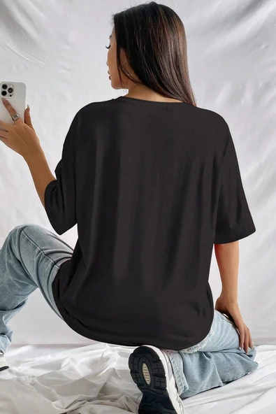 Unisex Baseball Baskılı Oversize Tshirt - Resim 3