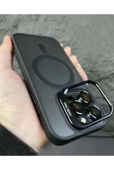 Iphone 14 Plus Uyumlu Standlı Case Pro Lensli Magsafe Destekli Kılıf
