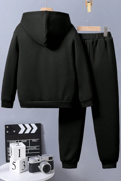 Nabız Kalp Baskılı Erkek - Kız Rahat Eşofman Takımı - Resim 2