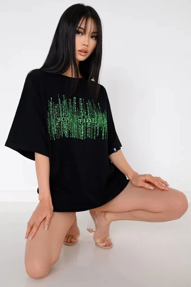 Unisex Bona Fide Baskılı Oversize Tshirt