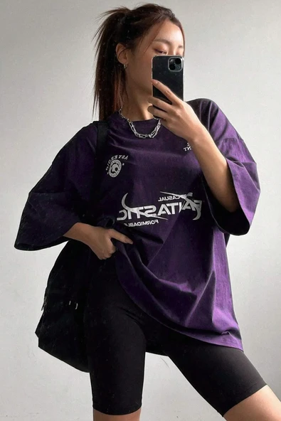 Fantastic Baskılı Unisex Oversize Tshirt - 7