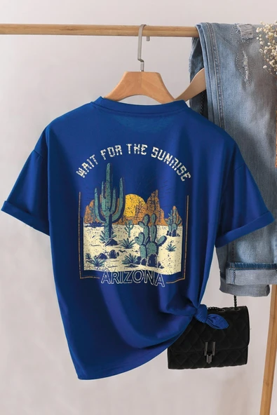 Unisex Arizona Baskılı Oversize Tshirt - Resim 12