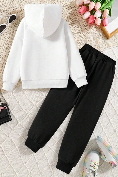 Nabız Kalp Baskılı Erkek - Kız Rahat Eşofman Takımı - Resim 6