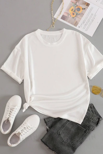 Unisex Van Gogh Baskılı Oversize Tshirt - Resim 4