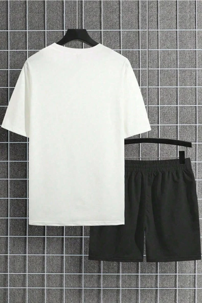 Unisex California Baskılı Şort Takım - Resim 6