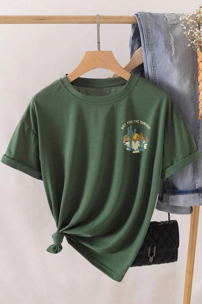 Unisex Arizona Baskılı Oversize Tshirt - Resim 10