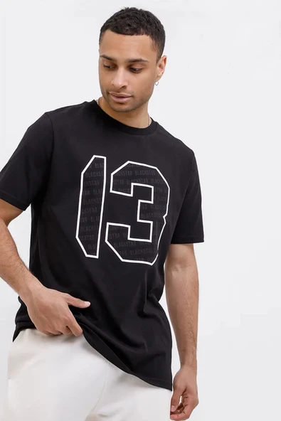 Erkek 13 Baskılı Oversize Tshirt - 4