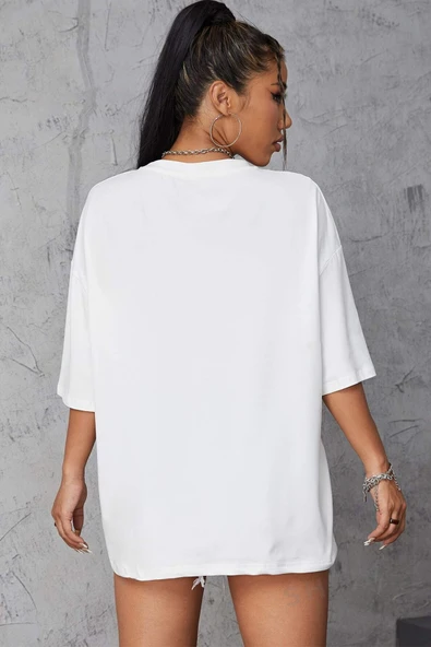 Unisex Talk is Cheap Baskılı Oversize Tshirt - 2