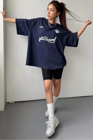 Fantastic Baskılı Unisex Oversize Tshirt - 10