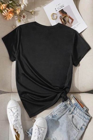 Pamuklu Papatya Kelebek Tasarım Tshirt - 6