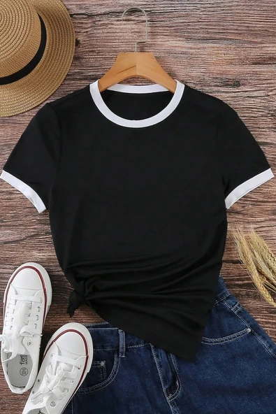 Unisex Lacivert Penye İnterlok Tişört