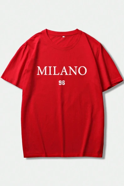 Erkek Milano Baskılı Oversize Tshirt - 12