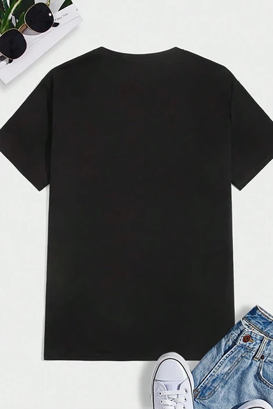 Erkek Boğa Silüet Baskılı Oversize Tshirt - 3