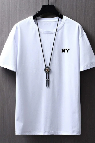 Erkek Ny Baskılı Oversize Tshirt - 5