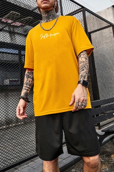 Unisex Challenge Baskılı Şort Takım - Resim 5