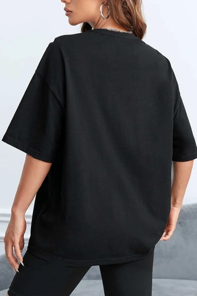 Unisex Special Agent Baskılı Oversize Tshirt - 4