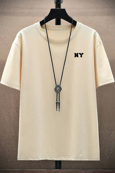 Erkek Ny Baskılı Oversize Tshirt - 8