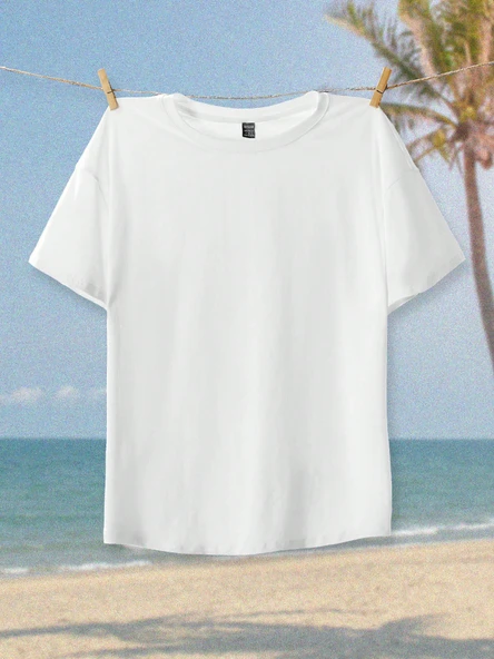 Unisex Vacay Mood Baskılı Tasarım Tshirt - 10