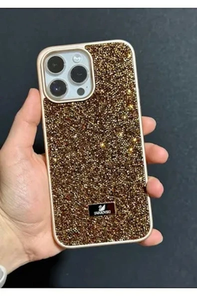 Iphone 15 Pro Uyumlu Lux Premium Taşlı Kılıf - 3