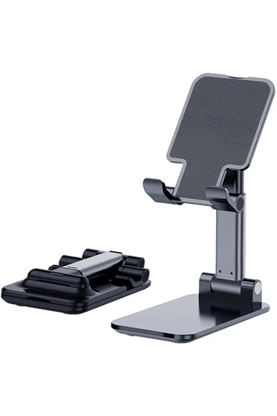Masa Üstü Telefon Ve Tablet Tutucu Stand Uzunluk Ayarlı Kademeli Silikon Pedli Telefon Tablet Tutucu - 8