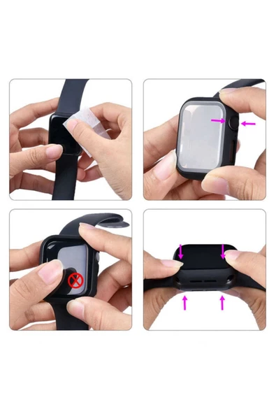 Apple Watch 2 3 4 5 6 Se 44mm Kılıf Kasa Ve Ekran Koruyucu 360 Tam Koruma Kapak - 5