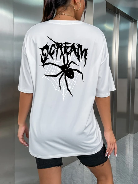 Unisex Scream Baskılı Tasarım Tshirt - 5