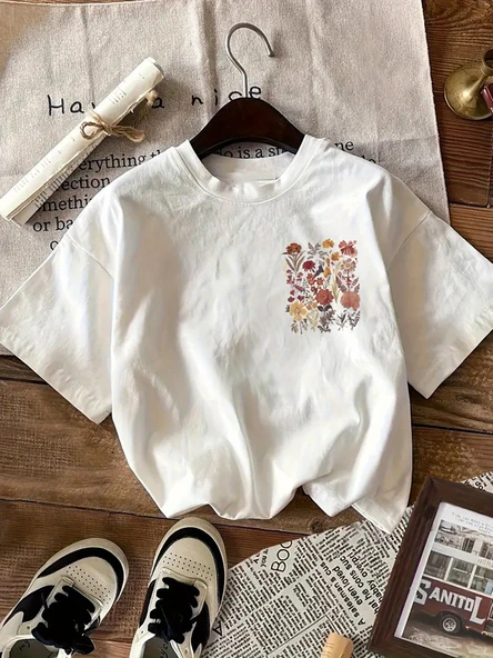 Flovers Baskılı Tasarım Tshirt - Resim 6