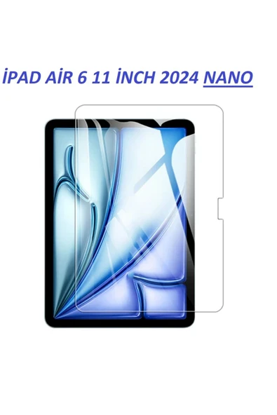 iPad Air 6.Nesil 11 inch M2 Çip 2024 Uyumlu Şeffaf Esnek Tablet Cam Nano Ekran Koruyucu ürün görseli