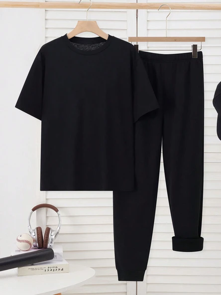 Çocuk Güvercin Baskılı Yazlık Eşofman Takımı - Resim 2