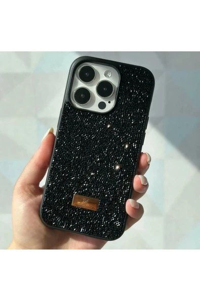 Iphone 16 Plus Uyumlu Lux Premium Taşlı Kılıf