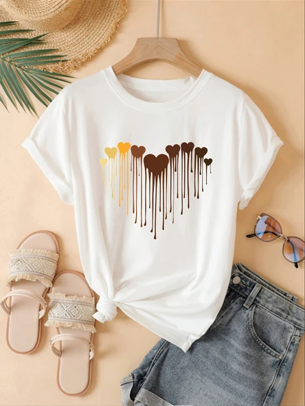 Eriyen Kalpler Baskılı Tasarım Tshirt - 6