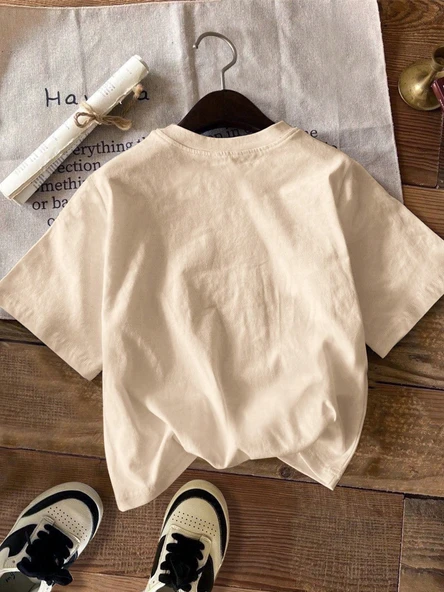 Unisex ÖRÜMCEK AĞLI Baskılı Oversize Tshirt