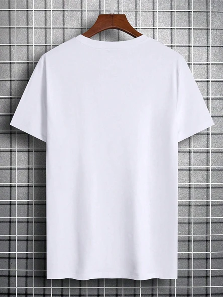 Unisex Kırık Kalp bardak Baskılı Oversize Tshirt - 5
