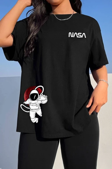 Unisex Nasa Baskılı T-shirt - Resim 8