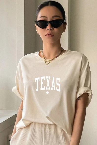 Unisex Texas Baskılı Tasarım Tshirt ürün görseli