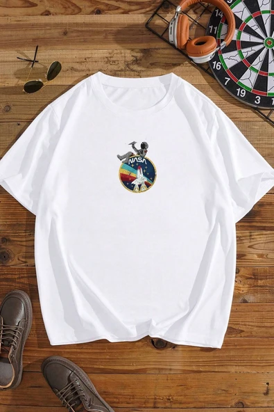 Unisex Nasa Baskılı T-shirt - Resim 2