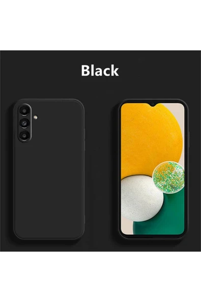 Galaxy A55 Uyumlu Kılıf Lansman Kadife Iç Yüzeyli Yumuşak Soft Koruyucu Kapak Siyah - Resim 2