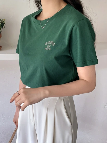 Unisex Sunshine Smiling Baskılı Tasarım Tshirt