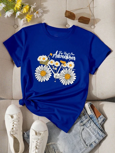 Adventures Baskılı Tasarım Tshirt