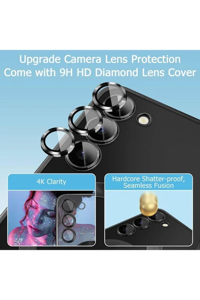 Galaxy S23fe Kılıf Magsafe Kablosuz Şarj Destek Lens Korumalı Metalik Kenar Renkli Şeffaf - 2