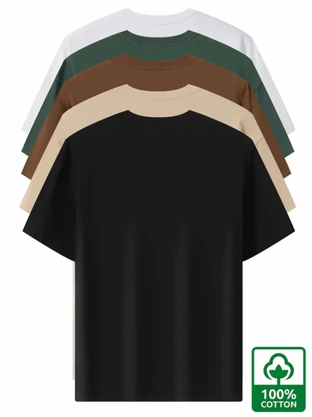 Unisex Basic Model 5'll Tshirt - Resim 3