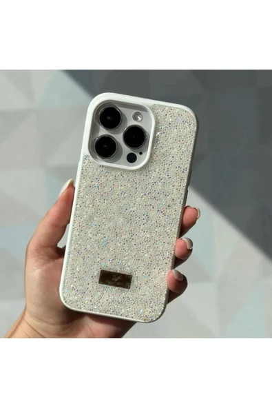 Iphone 16 Plus Uyumlu Lux Premium Taşlı Kılıf - 5