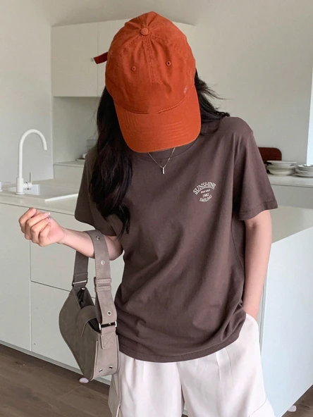 Unisex Sunshine Smiling Baskılı Tasarım Tshirt - 11