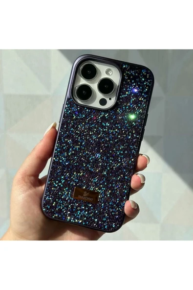 Iphone 15 Uyumlu Lux Premium Taşlı Kılıf